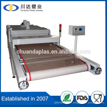 China venda quente Customized resistência ao calor PTFE Teflon fibra de vidro revestido aberto correia transportadora de malha